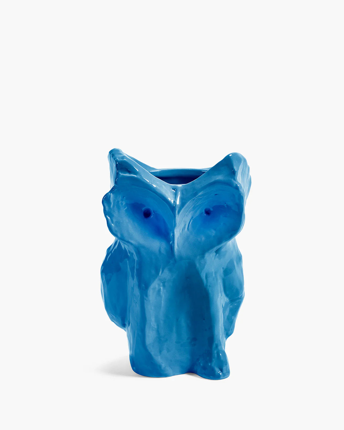 Small Owl Vase in Blue After
