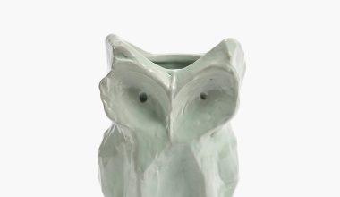 Small Owl Vase in Light Blue