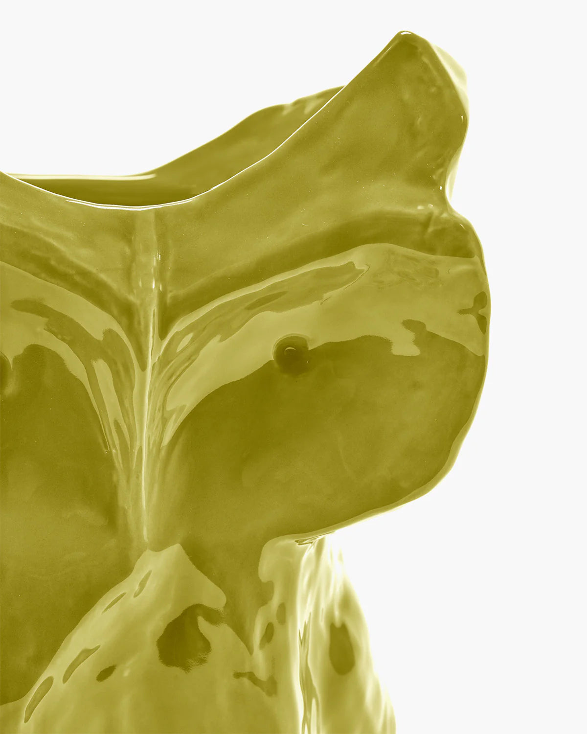 Large Owl Vase in Yellow After Midnight - Image 3