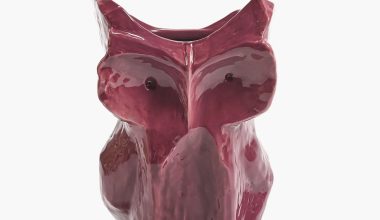 Large Owl Vases in Aubergine
