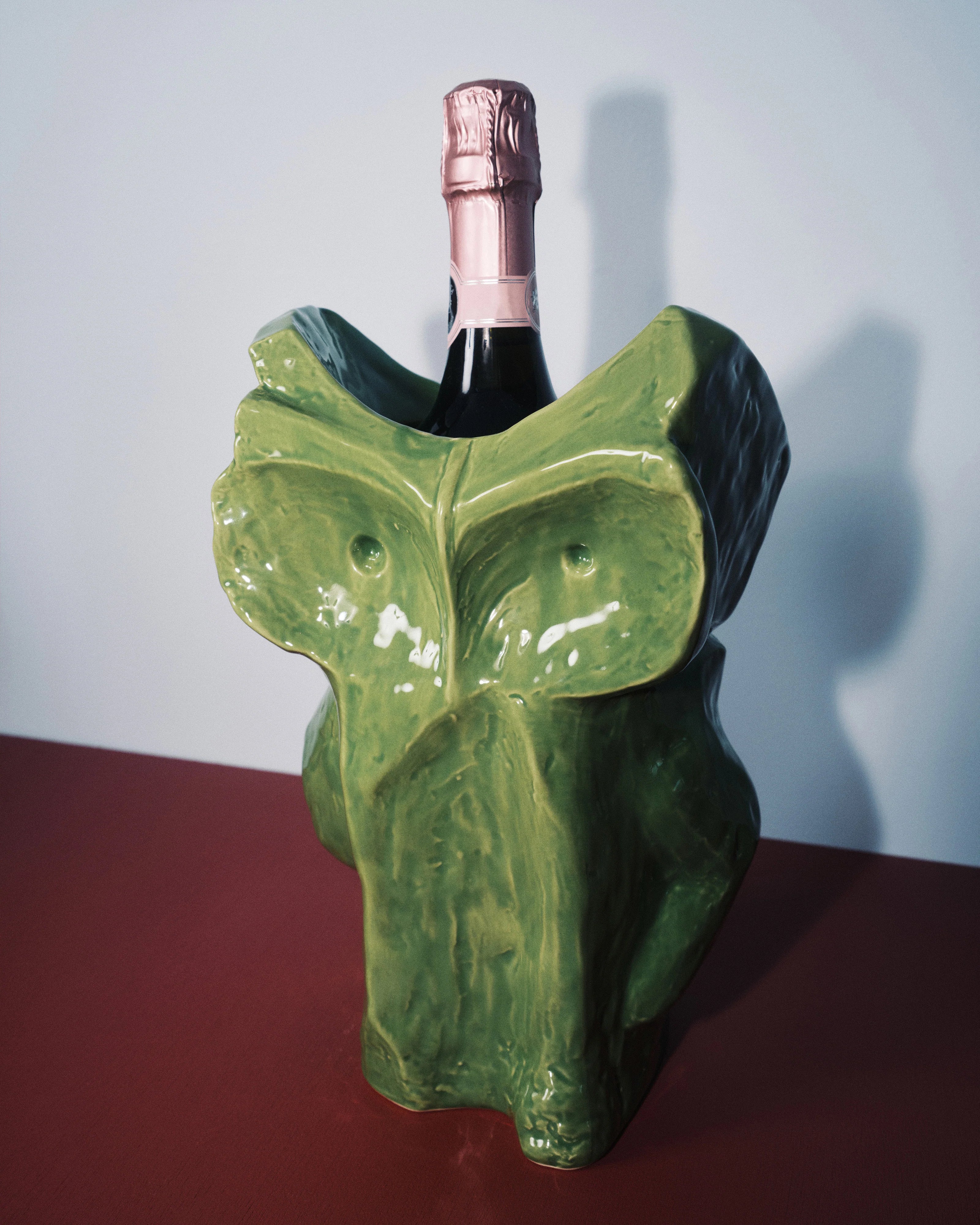 Large Owl Vase in Green - Image 4