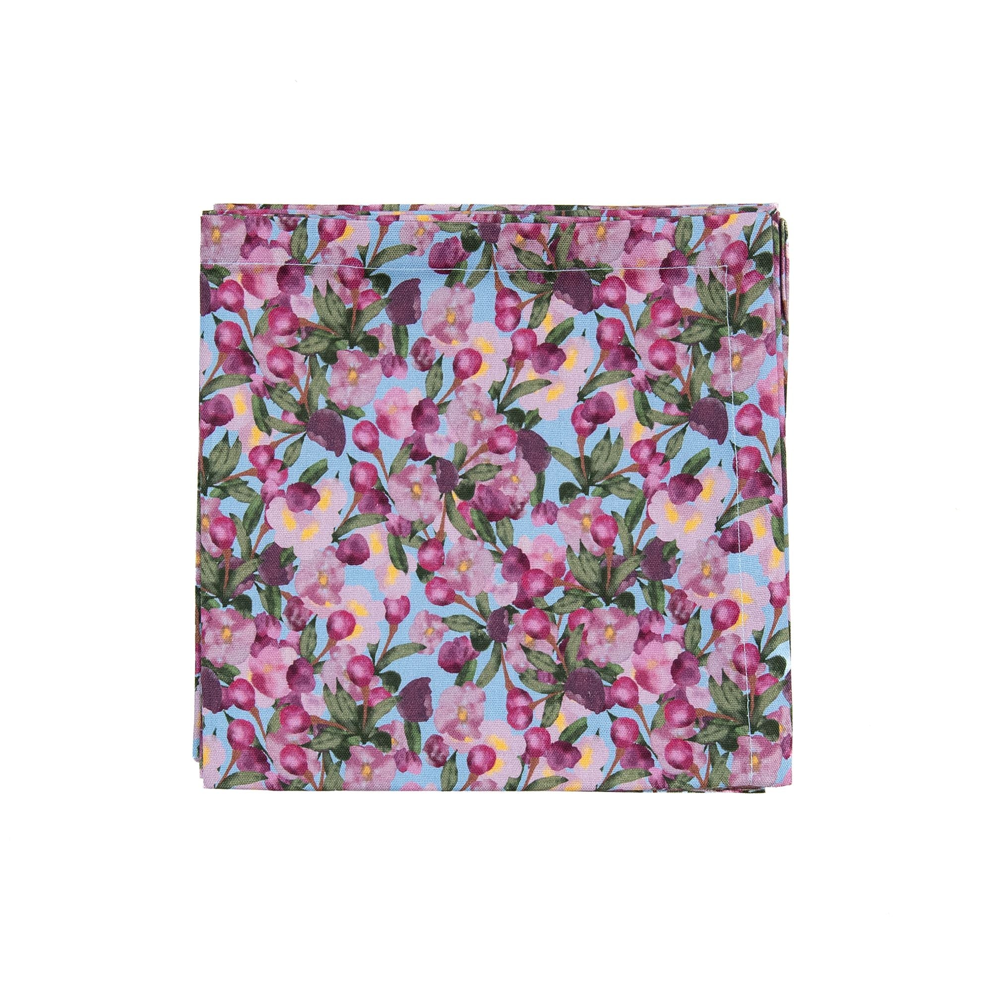 Set of Six Napkins in Romace is Dead Blue, from Sophie Williamson Design - Image 5