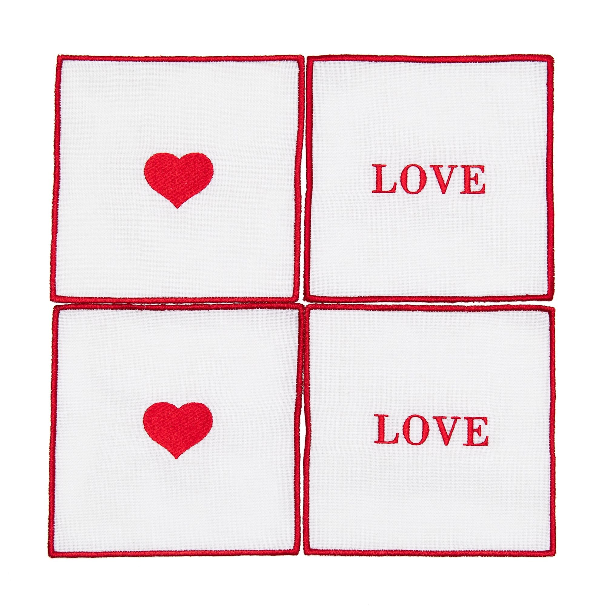 Valentines Love Set of 4 Napkins, from NuYorkCloth - Image 4