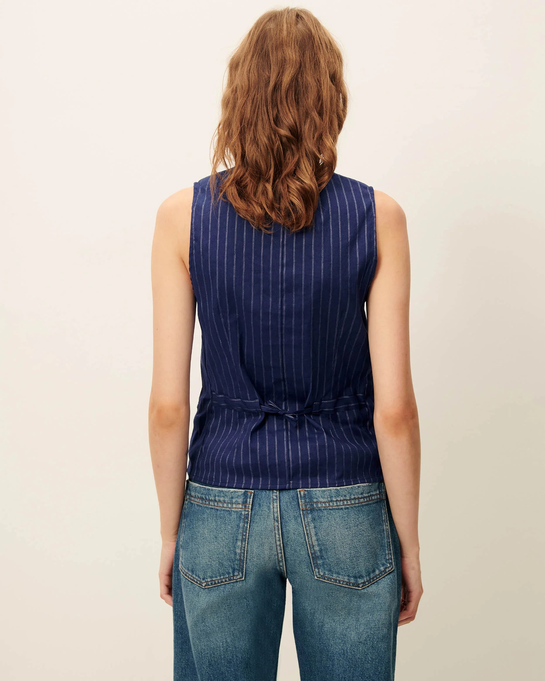 Fernando Buttoned Top in Blazer Blue, from Sessun - Image 3