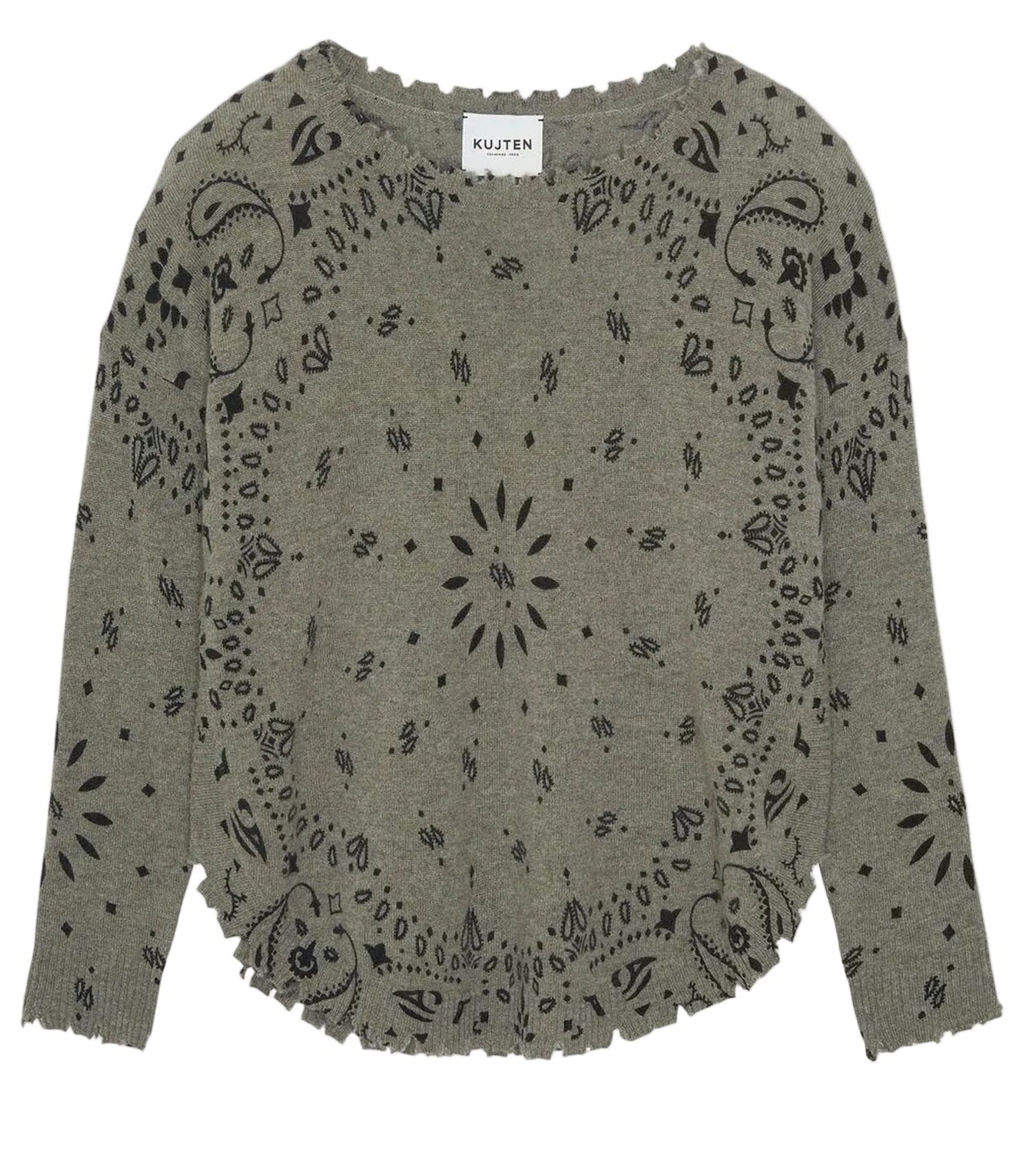 Mela Bandana Sweater in Khaki, from Kujten