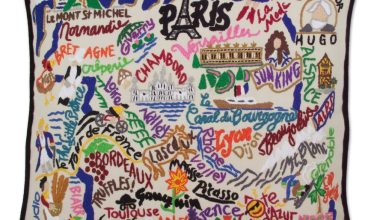 France Hand-Embroidered Pillow