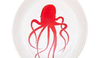 XL Oval Sea Themed Octopus Platter, from Gemma Orkin Ceramics