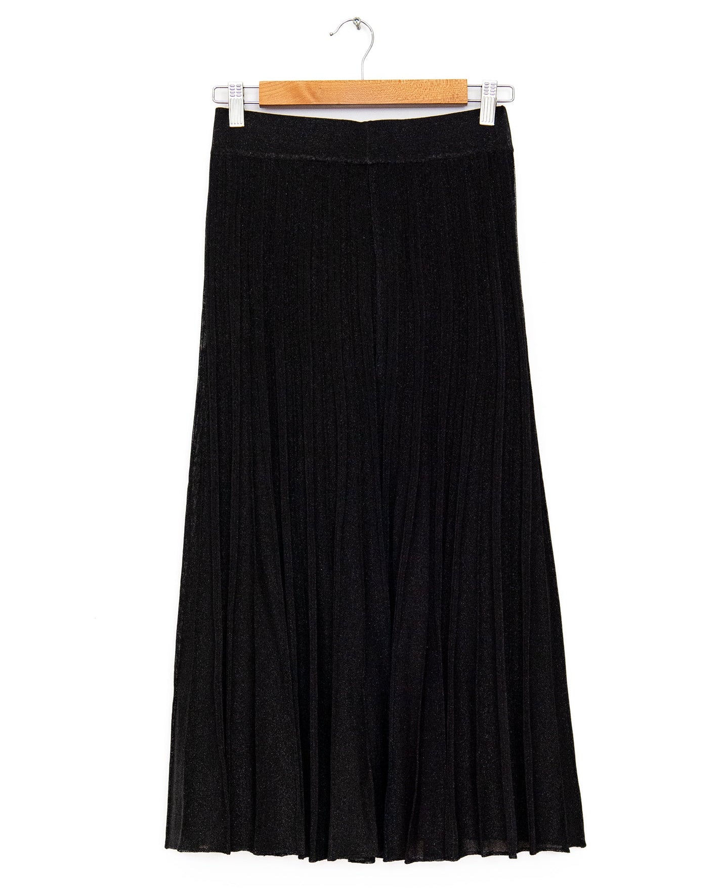 Gala Long Pleated Skirt in Noir, from Maison Lurex - Image 2