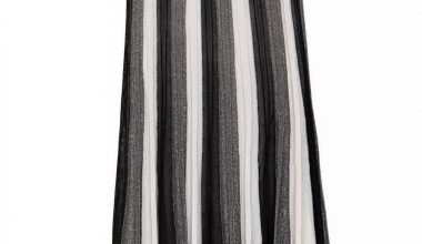 Gala Long Pleated Skirt in  Gris & Argent, from Maison Lurex