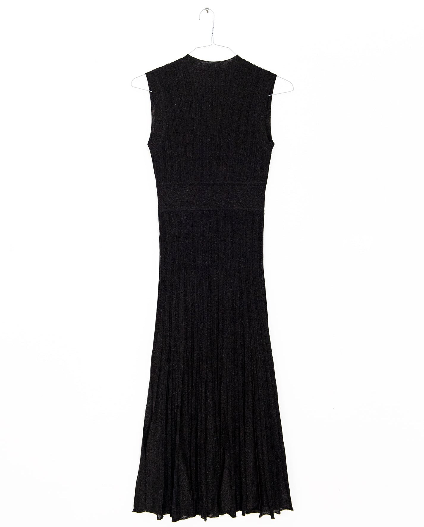 Gala Long Wrap-over Dress in Noir, from Maison Lurex - Image 2