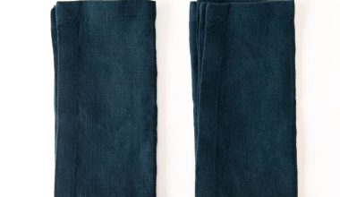 Linen Napkins Set of 2 in Deep Water, from Linen Tales