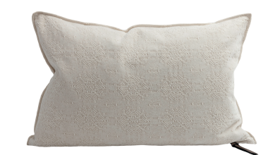 Kilim Jacquard Fior di Latte Pillow 16x24, from Maison De Vacances