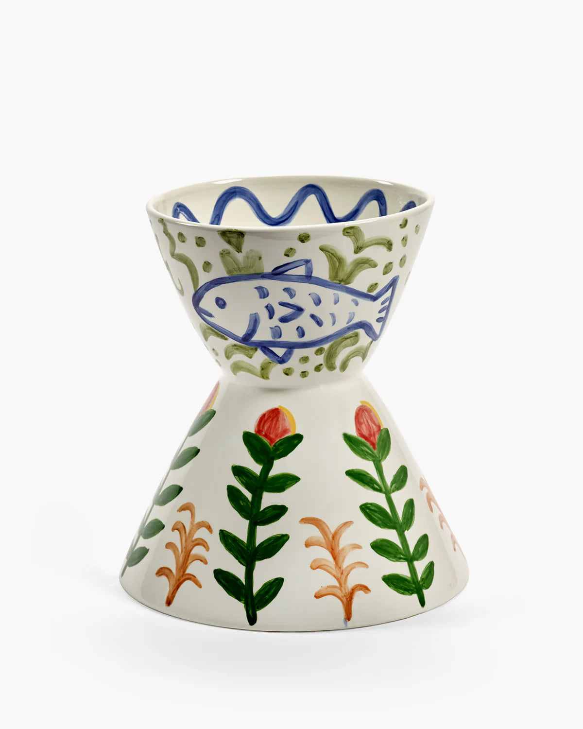 Hand Painted Aquaje Vase