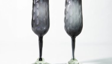 Handblown Etched Champagne Glass in Smoke, from Verve Culture
