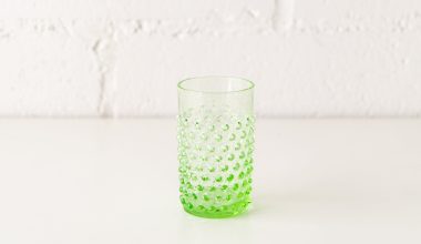 Hobnail Glass in Light Green
