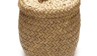 Paracas Lidded Basket in Natural