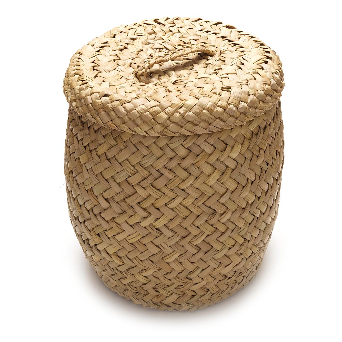 Paracas Lidded Basket in Natural