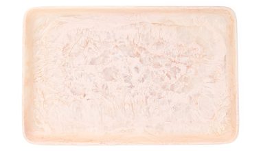 Large Rectangular Tray in Blush Swirl, from Nashi Home