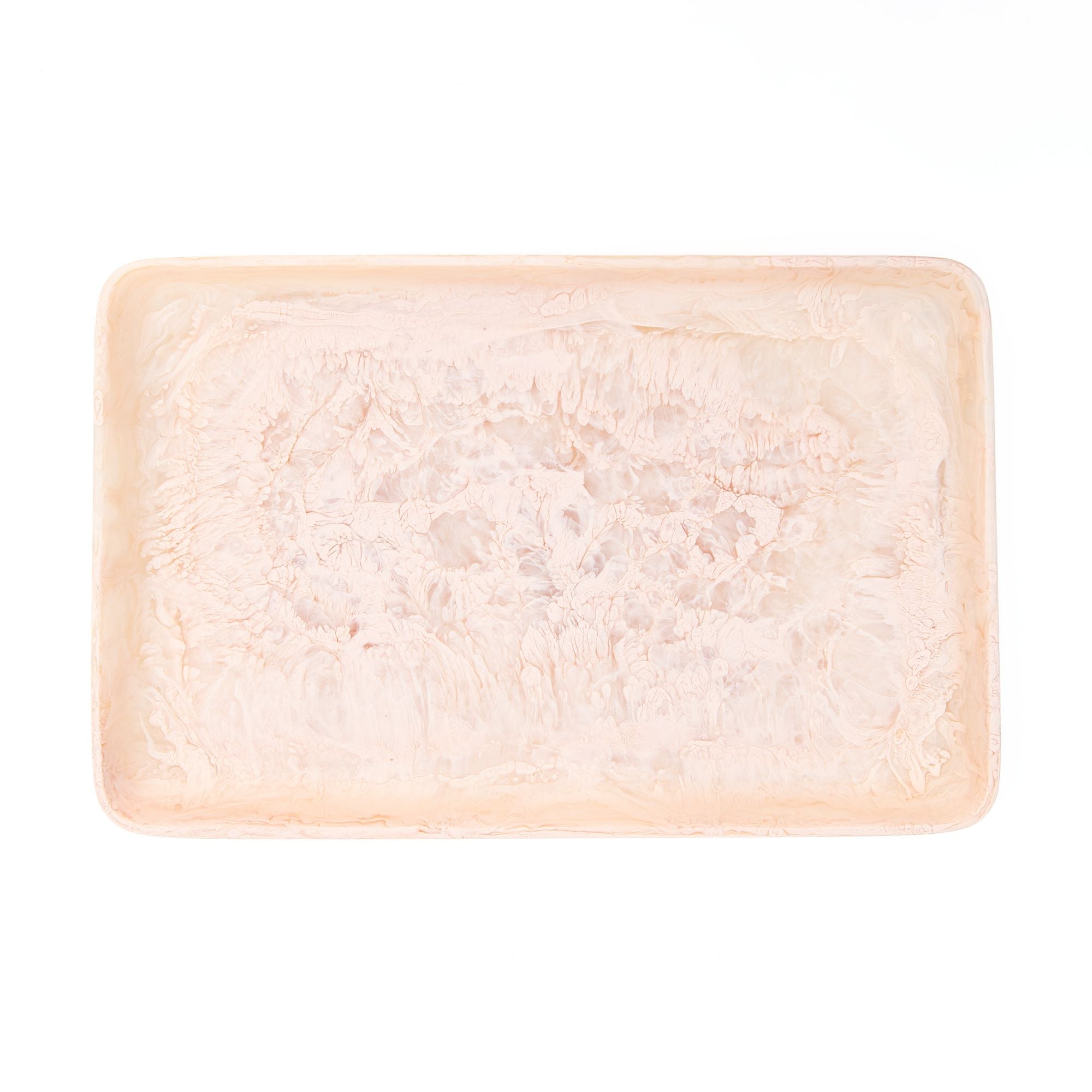 Large Rectangular Tray in Blush Swirl, from Nashi Home