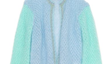 Jour Cardigan in Aqua & Blue, from Rose Carmine