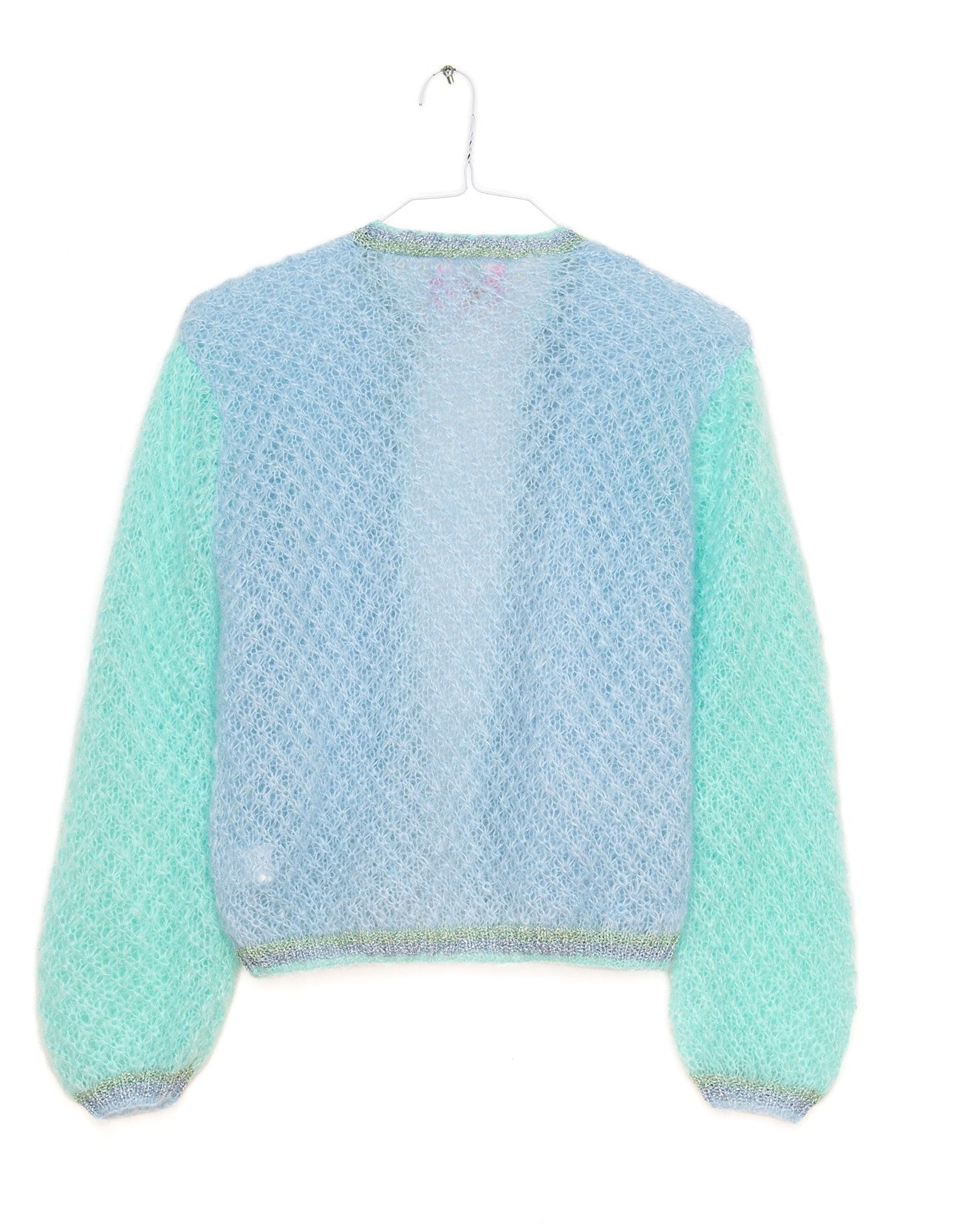 Jour Cardigan in Aqua & Blue, from Rose Carmine - Image 2