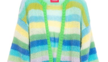 Multistripes Cardigan in Blue, from Rose Carmine