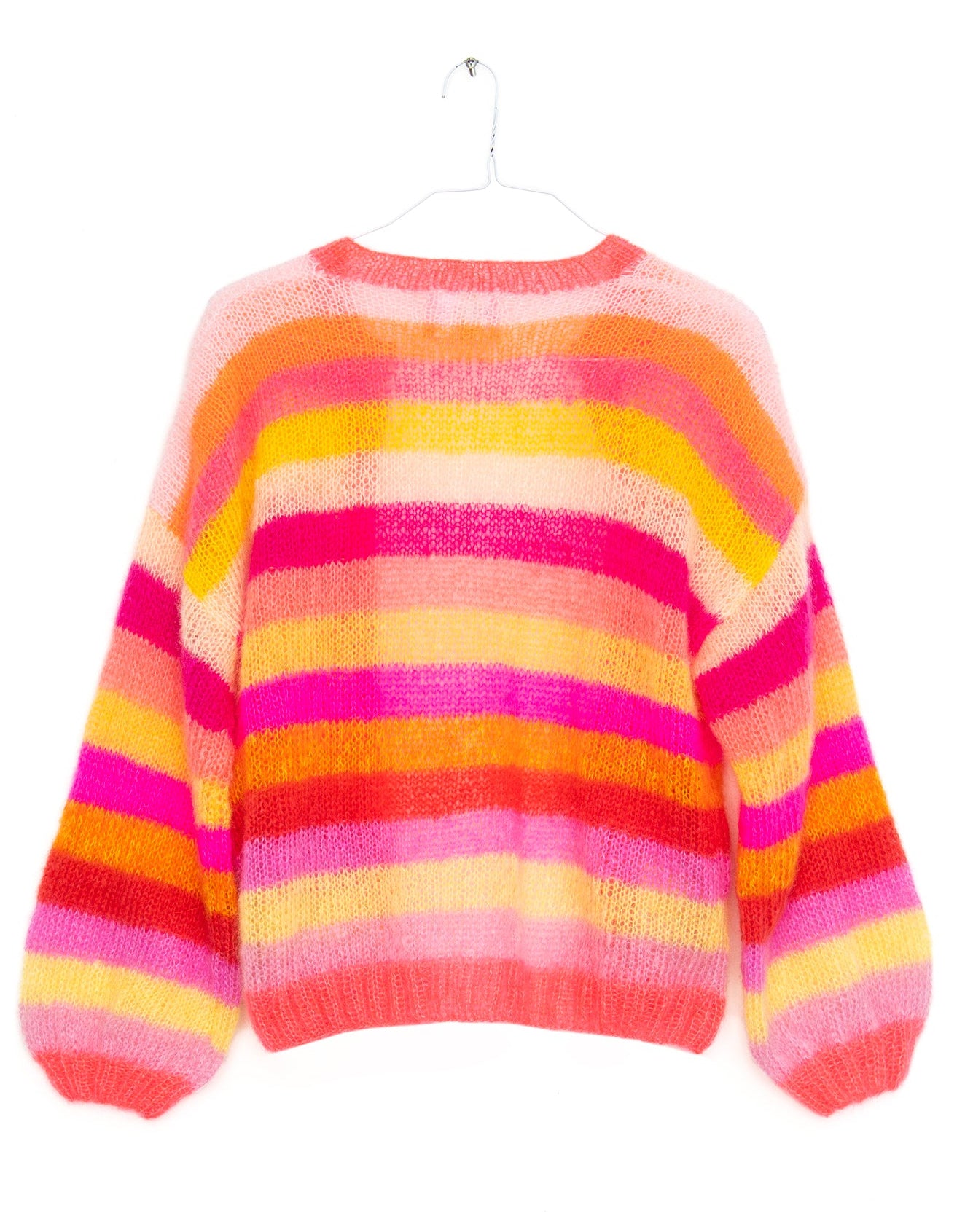Multistripes Cardigan in Pink, from Rose Carmine - Image 2