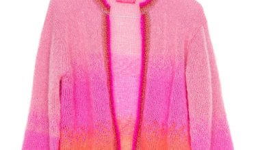 Tie Dye Cardigan in Pink & Blush, from Rose Carmine