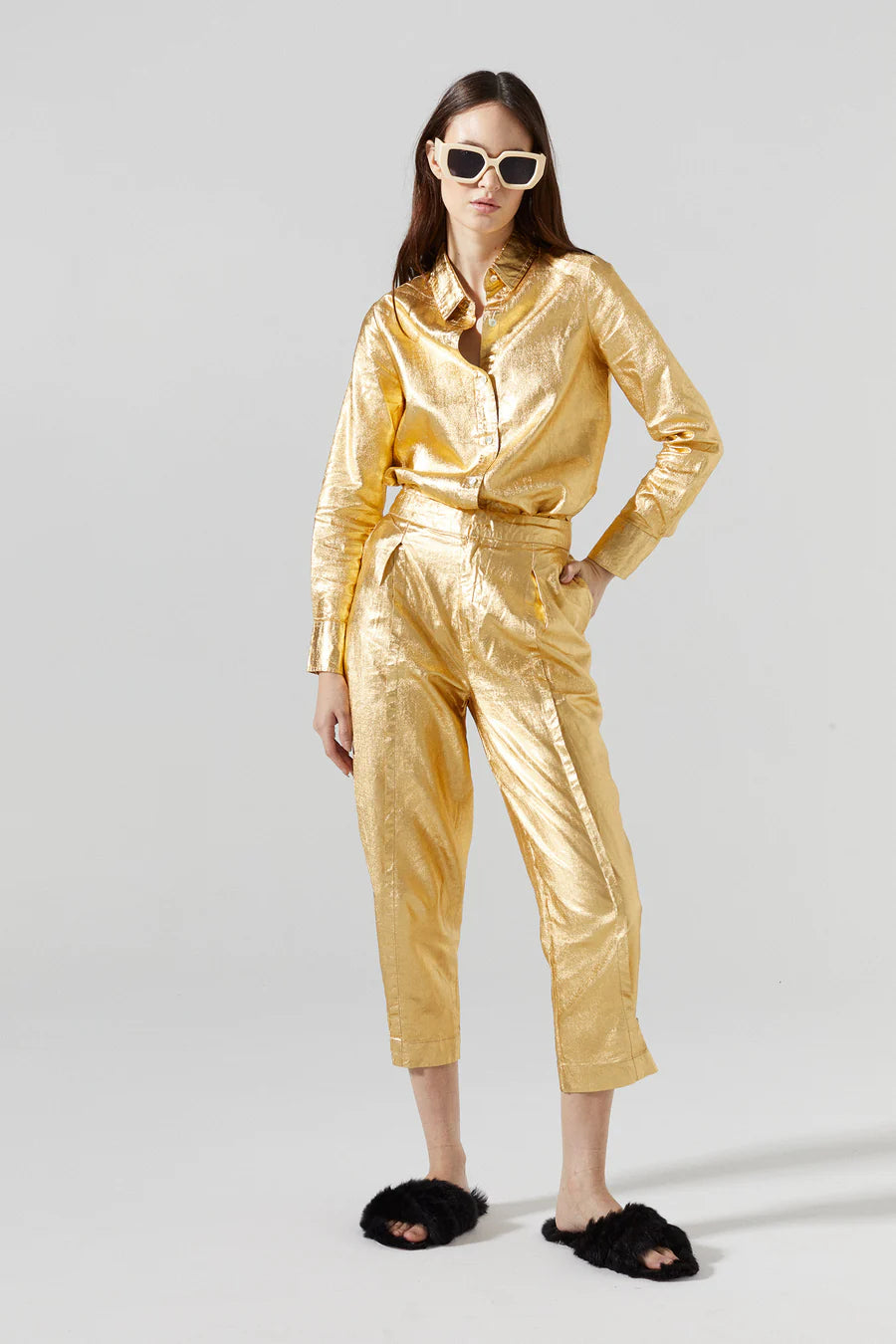 San Marino Gold Metallic Shirt, from Lanhtropy - Image 3