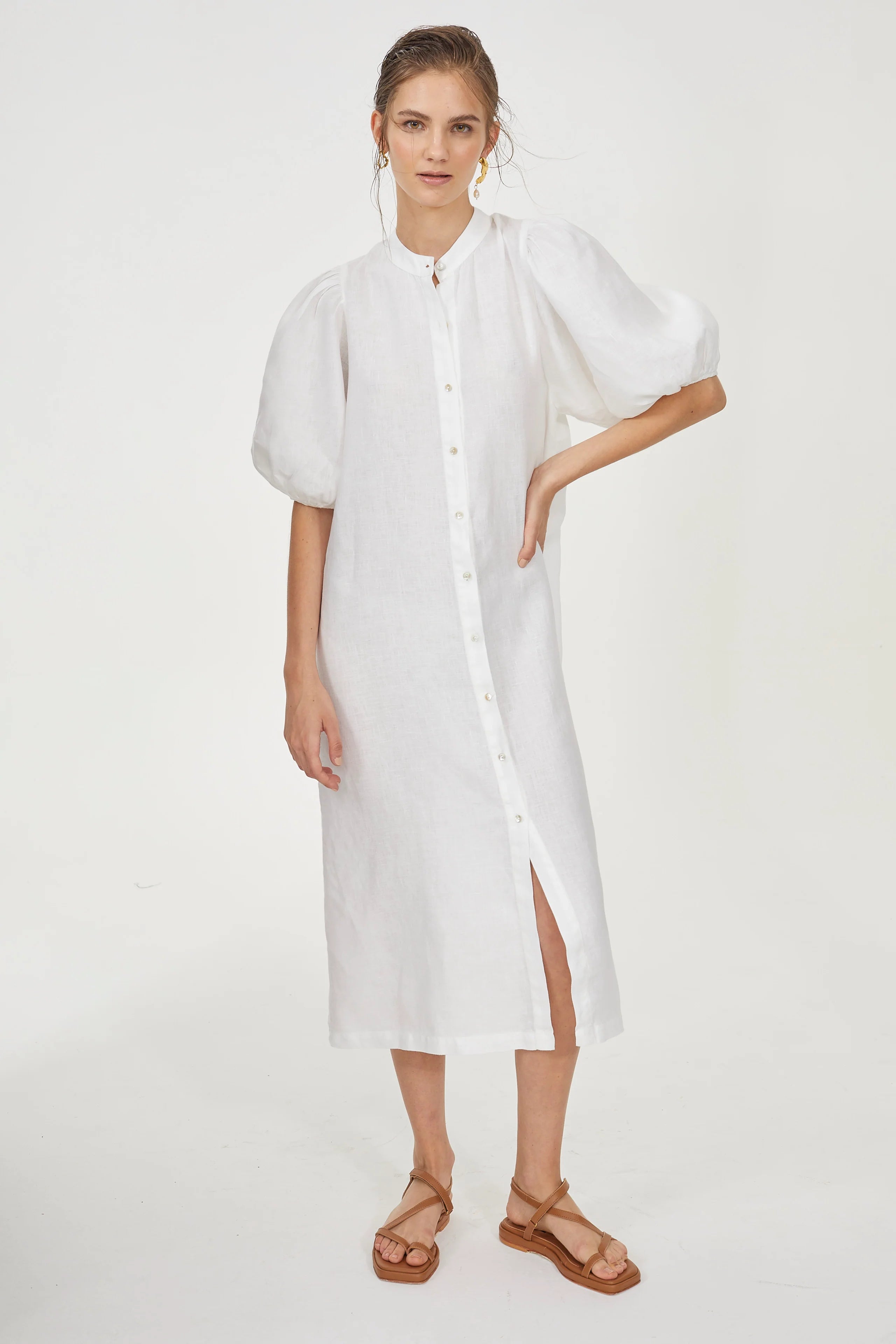 Bubble Dress in White, from Lanhtropy