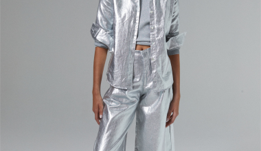 Metallic Silver Culotte Pant, from Lanhtropy