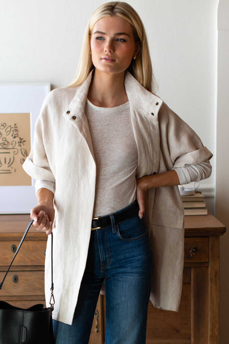 Beach Linen Layering Jacket, from Emerson Fry