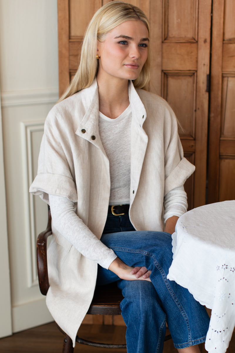 Beach Linen Layering Jacket, from Emerson Fry - Image 4