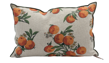 Wabi Sabi Linen 16x24 in Les Oranges, from Maison de Vacances
