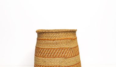 Large Iringa Basket in Aburn Stripe