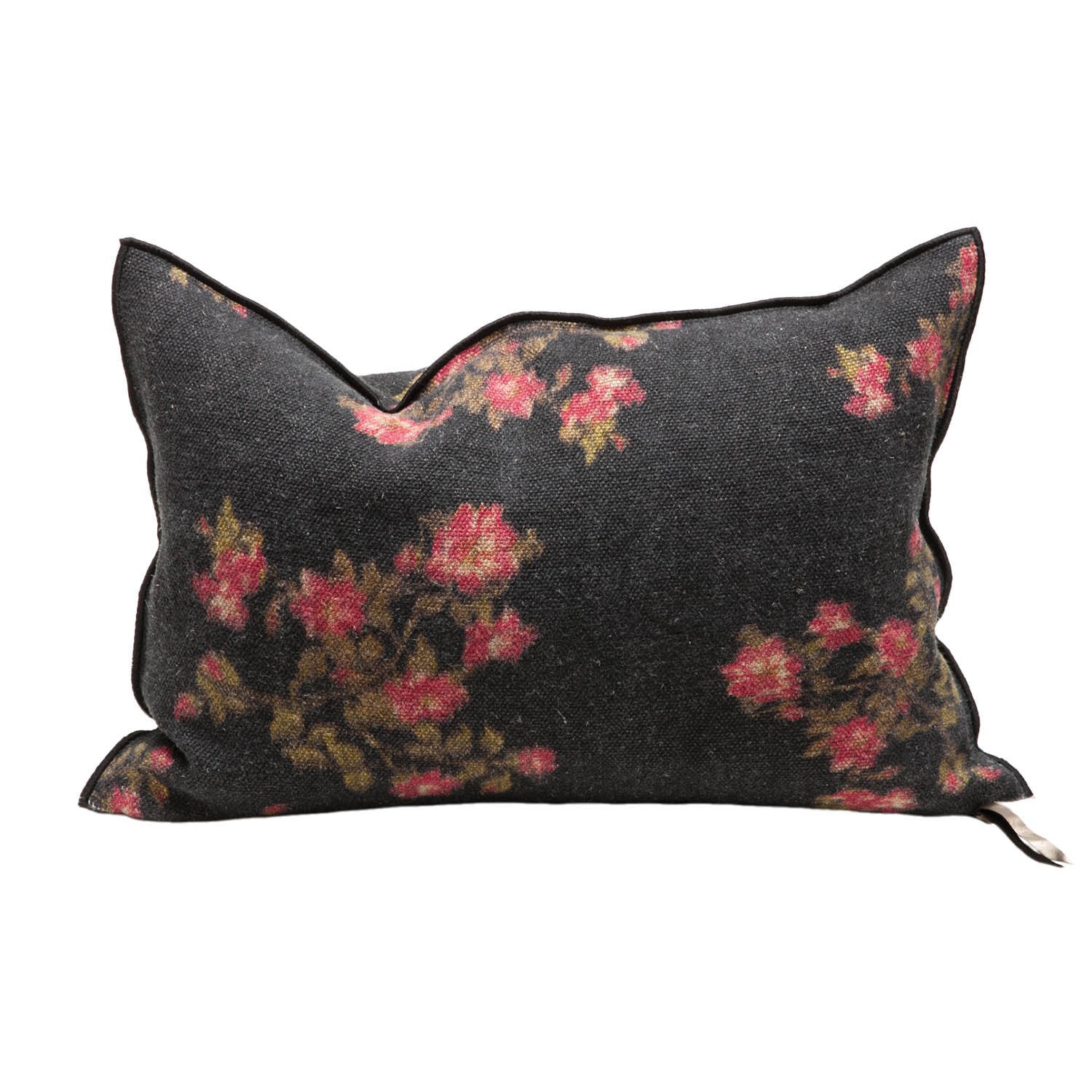 Wabi Sabi Linen Les Roses Magenta Pillow 16x24, from Maison De Vacances
