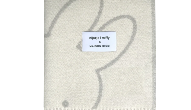 Miffy Blanket in White and Grey, from Maison Deux