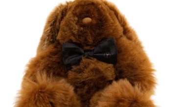 Milo Large Rabbit in Gold, from Weich Couture Alpaca