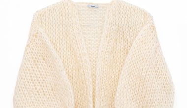 Mohair Bomber Cardigan in Creme, from Maiami