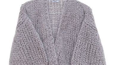 Mohair Bomber Cardigan in Silver, from Maiami