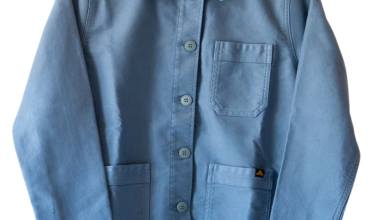 Moleskin Work Jacket in Sky, from Le Mont Saint Michel