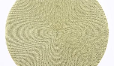 Round Placemat in Moss & Canary, from Deborah Rhodes