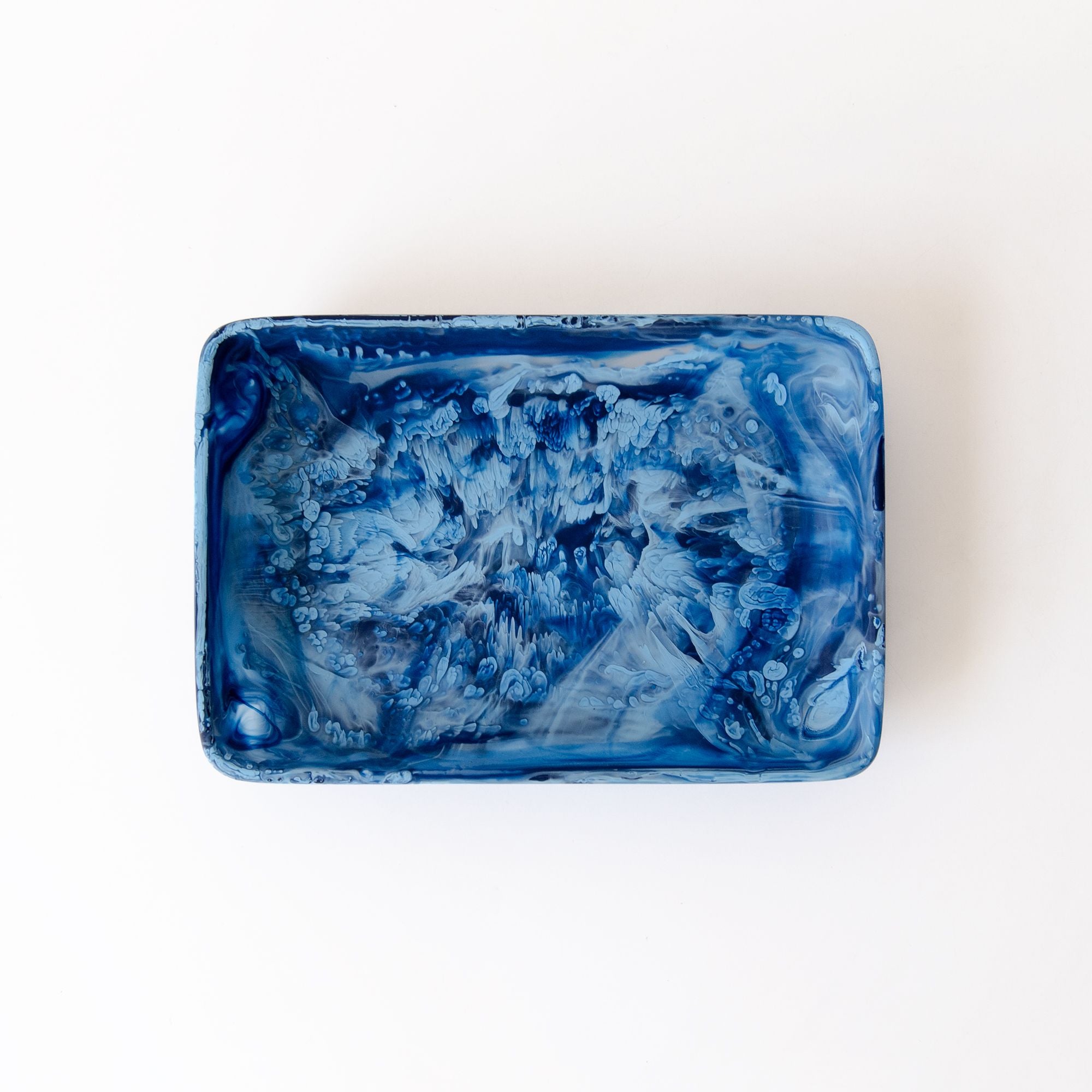 Rectangular Tray in Denim Swirl, from Nashi Home