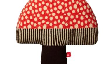 Mushroom Cushion in Red, from Donna Wilson