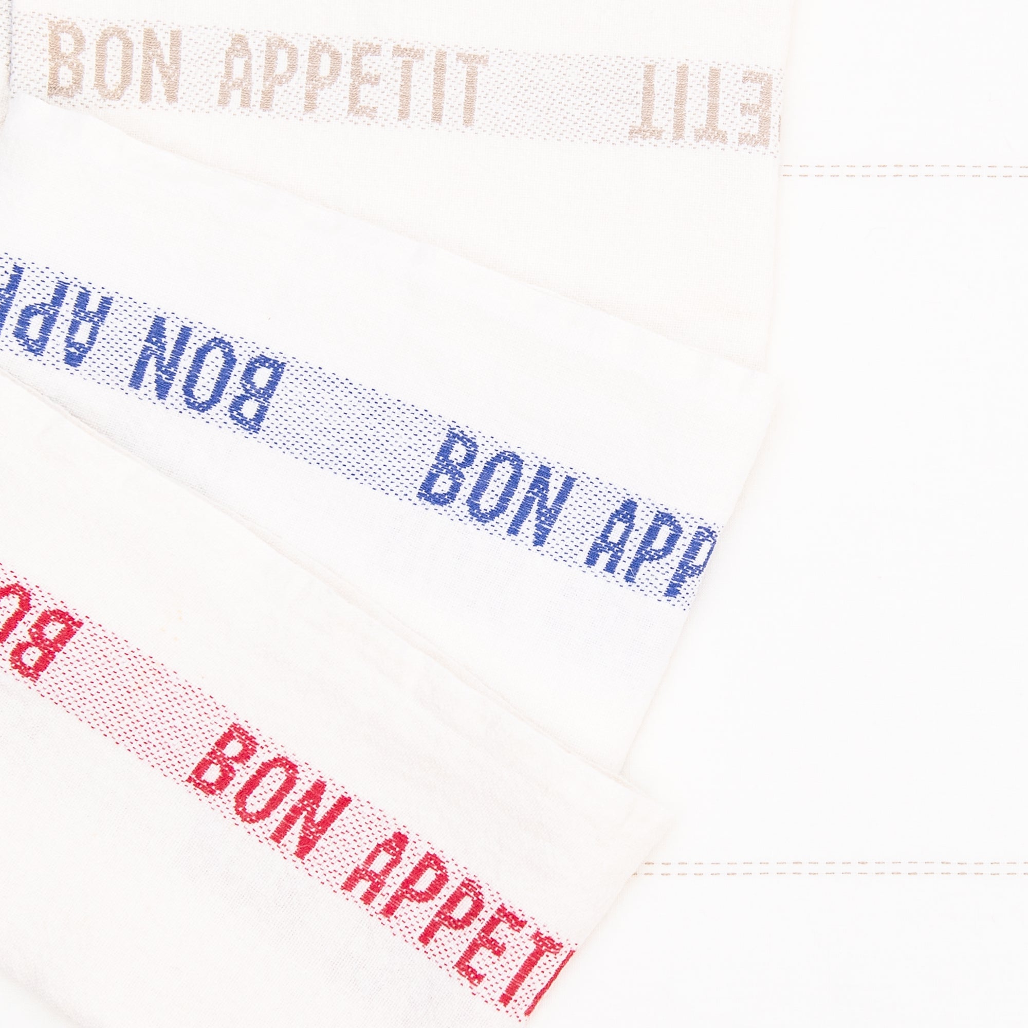 Bon Appetit Tea Towel in White Linen, from Charvet Editions - Image 3