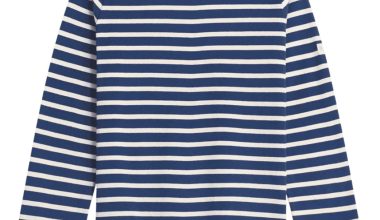 Tilda Mariniere Long Sleeve in Off Navy, from Le Mont Saint Michel