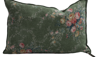 Wabi Sabi Pompadour Laurier Pillow 16x24, from Maison de Vacances