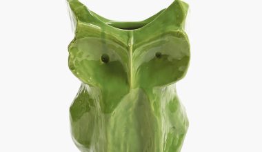 Large Owl Vase in Green