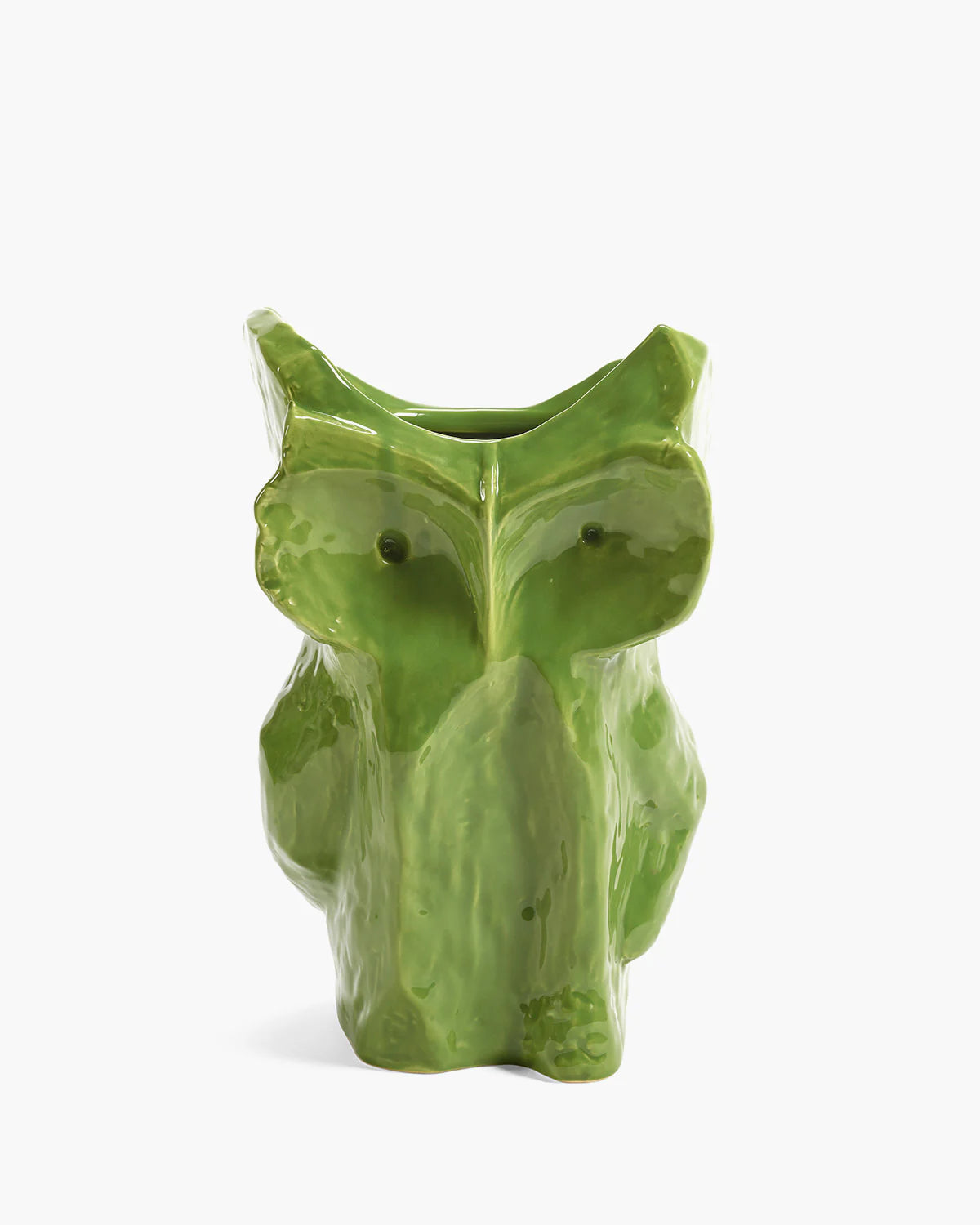 Large Owl Vase in Green