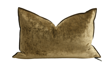 Velvet Pillow 16x24 in Bronze, from Maison De Vacances